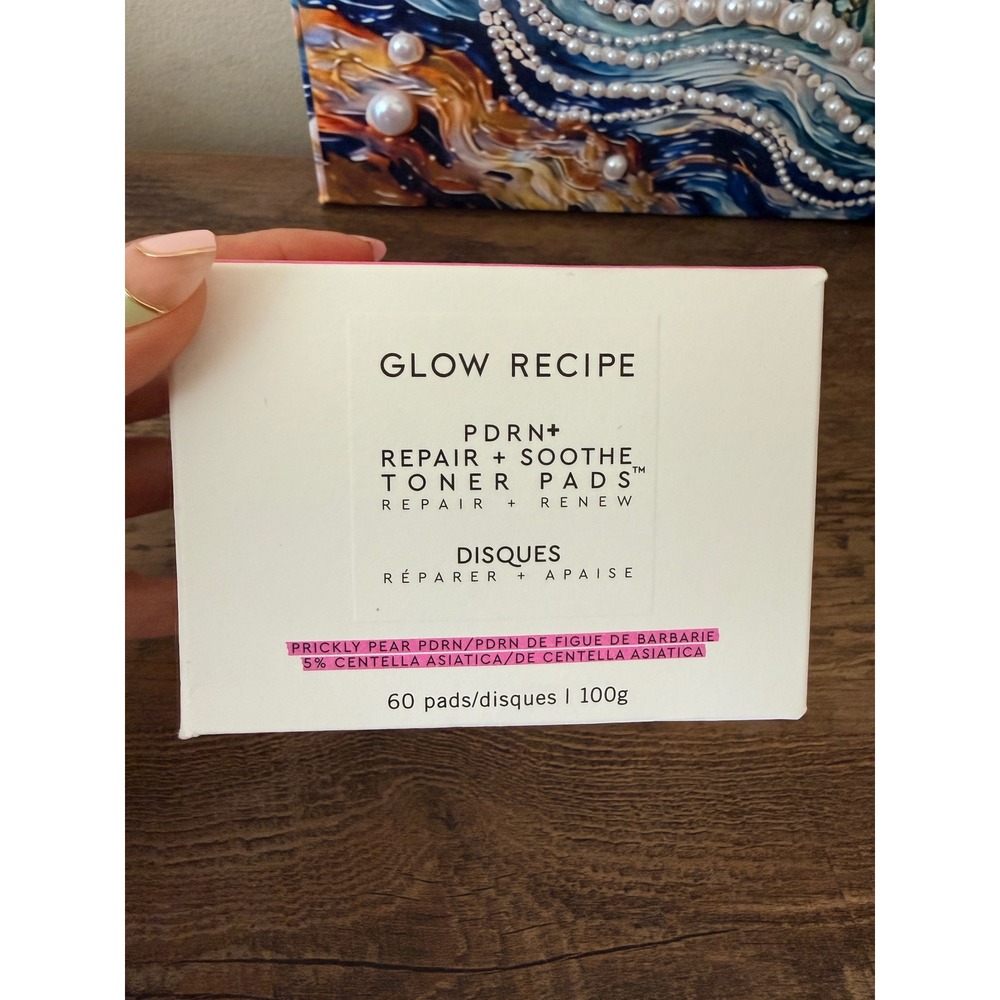 Glow Recipe PDRN+ Repair + Soothe Toner Pads 60ct 100g Centella Prickly Pear NEW